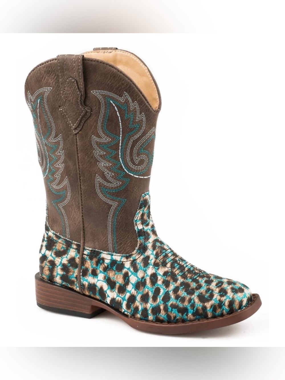 Roper Glitter Leopard western boots little kids youth gir size 13 cowboy cowgirl
